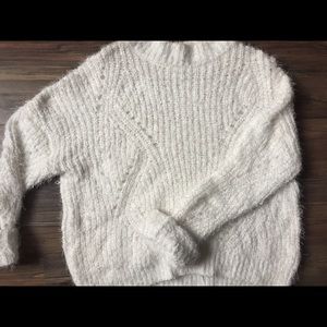 Fuzzy Mock Neck Sweater